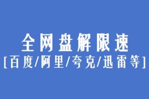 全网盘解限速[支持百度、阿里、夸克、迅雷等]非客户端下载通杀-教程与软件/138M